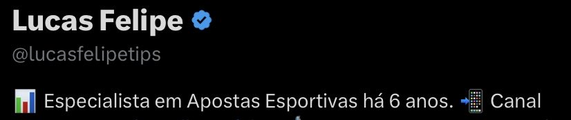 “Especialista em Apostas Esportivas” 😂

Pra quem sabe apostar de verdade ler isso pode até ser meio revoltante.

Mas lembrem-se: é esse cara e os vários clones dele que alimentam o público burro e geram liquidez para nós.

Por mais fotos em estádios e bets tiradas do fígado!