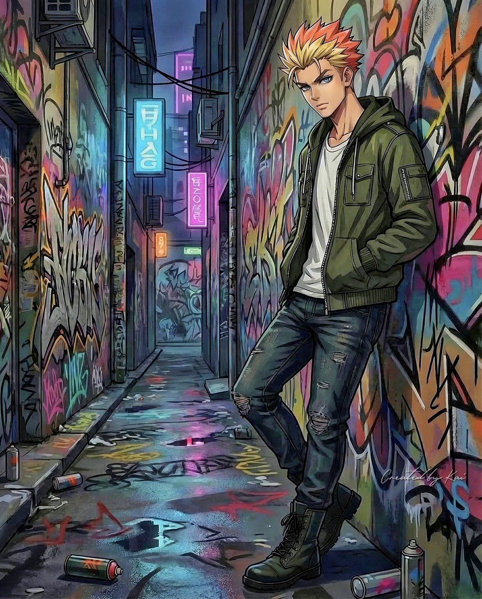 paskal_ren's tweet photo. Urban Rebel
— A man’s pride —

なんちゃってイニD啓介風 ε(εᐛ )

SCOTCHERさんのプロンプトをお借りして、
クールな雰囲気で作ってみましたꪔ̤̮

#TeamAce
#AIart
#ストリート風 https://t.co/pkhFpIye6A