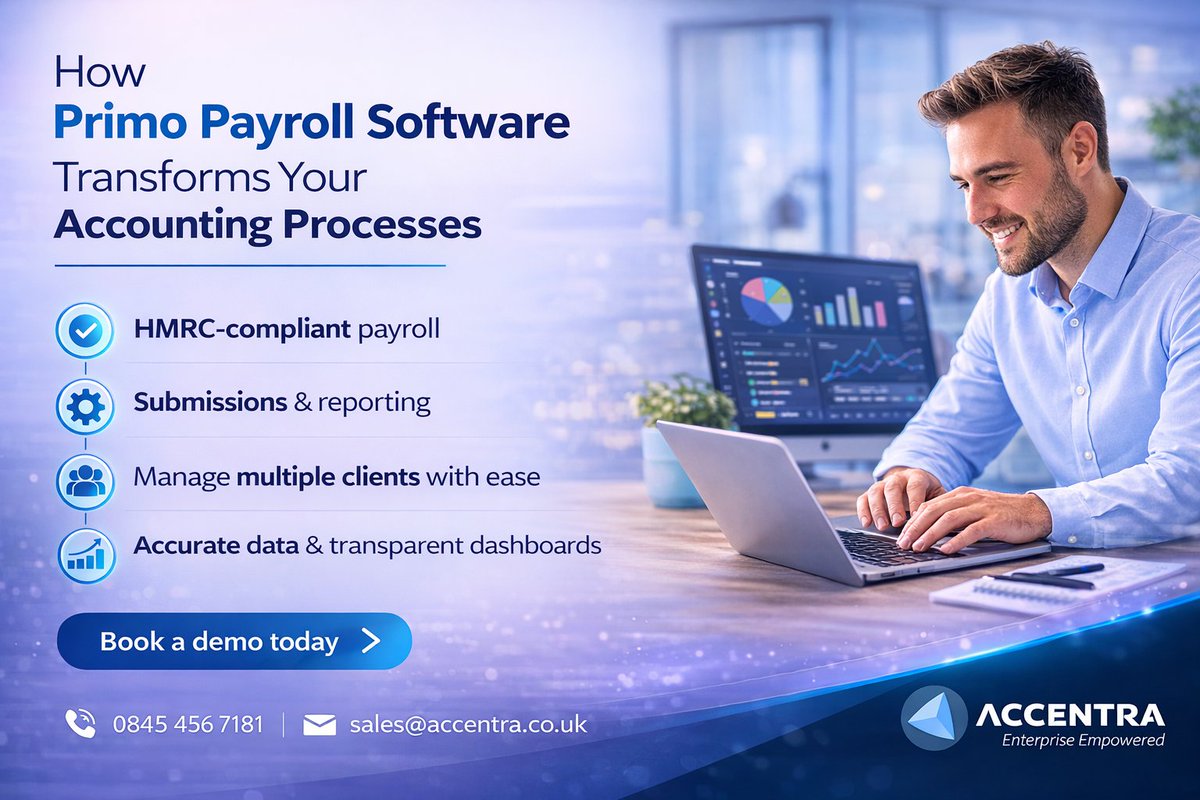 accentratech's tweet photo. Smarter Payroll for Modern Accounting

👉 Book a demo and see how Primo Payroll can transform your accounting workflow.

📞 0845 456 7181
✉️ sales@accentra.co.uk

#PayrollSoftware
#AccountingTechnology
#HMRCCompliance
#PayrollForAccountants
#UKBusiness
#AccountingSolutions https://t.co/fuC6Ezv0Wb