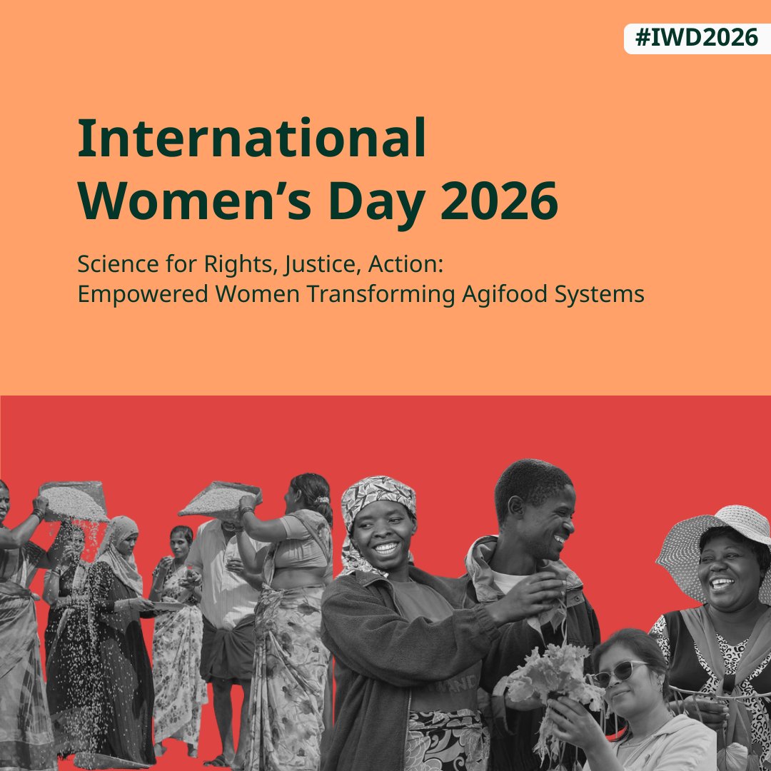 CGIARgender's tweet photo. We need sustained, evidence-driven solutions that translate rights and justice into measurable outcomes for women in food, land, and water systems.  

Read how CGIAR is addressing this through science innovations working for all. 

👉  https://t.co/gddoV8HI5u 

#IWF2026 @CGIAR https://t.co/K7wU92h6m4
