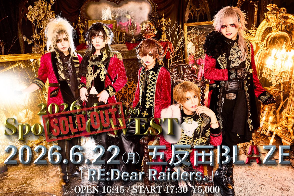 追加公演決定】 the Raid. ONEMAN LIVE 『Re:Dear Raiders.』 □6/22