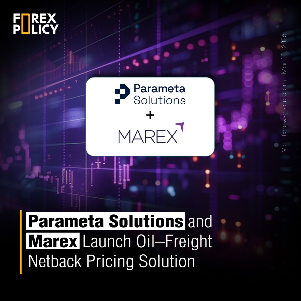 petaldream83's tweet photo. Parameta Solutions and Marex Group launch a joint netback pricing solution combining oil price benchmarks and freight data to help traders assess real-time route economics and cross-market opportunities.

#EnergyMarkets #Commodities #MarketData https://t.co/SXtGnfnaYx