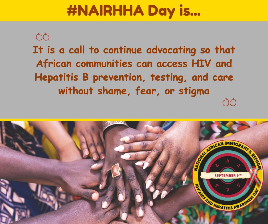 Silence doesn’t heal, support does. 🤝🏾
#NAIRHHAday is a call to keep advocating so African communities can access HIV &amp; Hep B prevention, testing, and care without shame, fear, or stigma.
#EndStigma #HIV #HepatitisB