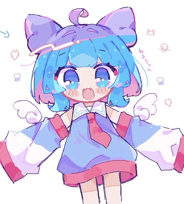 前に絵チャで描いたねるちゃん(微加筆) #ねるねあーと