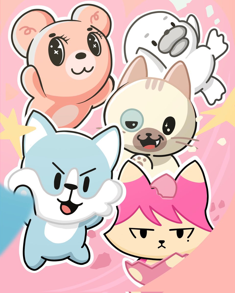 น้อง #POWSTER คาแรคเตอร์ชัดแบบไม่ต้องสืบ เริ่ด!
พิยอร์ช = หมีตาแป๋วขนตางอน
ฮยอนยิน = แมวมอมแสบๆซนๆ หลักฐานอยู่ที่ตาช้ำๆกับเขี้ยวข้างเดียว
จองบิน = แมวน้ำปากอวบอิ่ม เท้าเบิ้ม
ดงยอน = หมาไซบ๊องๆเบียวๆปล่อยพลงพลัง
น้องฮง = จิ้งจอกคูลๆมีไฝใต้ตา แต่ยังอยู่ในเปลือกไข่เป็นเด็กจิ๋วตลอดไป