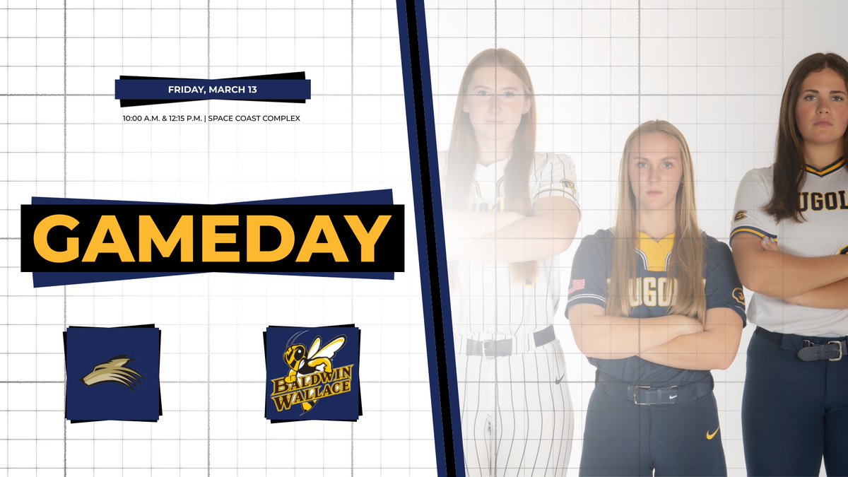UWECSoftball's tweet photo. First gameday in the sunshine state!!โ๏ธ Catch all the action online as the Blugolds take on Nebraska Wesleyan University @10AM (EST) and Baldwin Wallace University @12:15PM (EST) ๐ฅ๐ป
#uwecsoftball #FL #springgames https://t.co/iZ1WjbOk6g