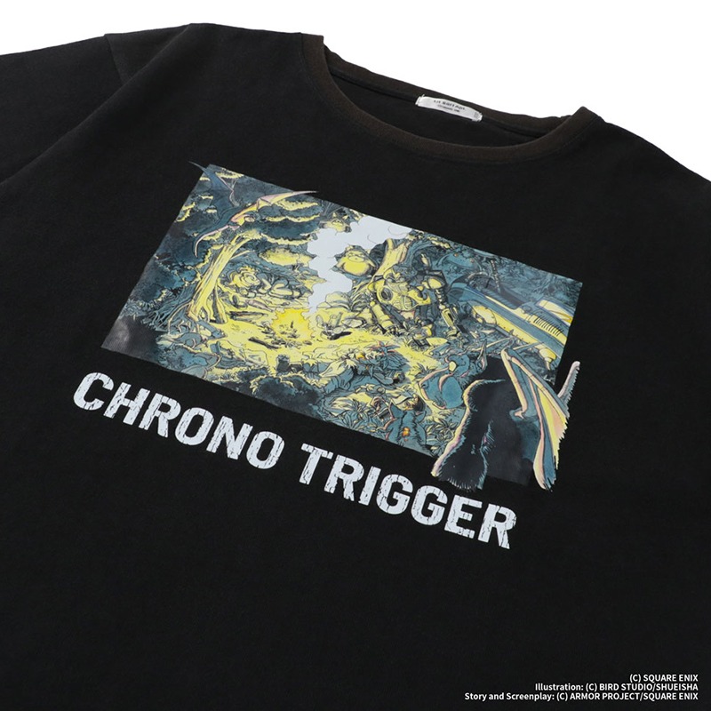 squareenix_jp's tweet photo. ＃クロノ・トリガー時を超える旅人
キャンペーン実施中 

賞品のご紹介🎁

4⃣CHRONO TRIGGER x Lit Baff Apt. - Fade Black Tee

アパレルブランド「Lit Baff Apt.」による鳥山明氏のイラストを使用したデザインTシャツです。
※当選後にサイズをお選びいただけます

⏰3月16日まで