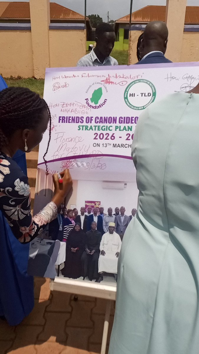 Happening now <a href="/FOCAGIFO/">Gideon Byamugisha</a>
Partners, friends signing on the launched Strategic Plan