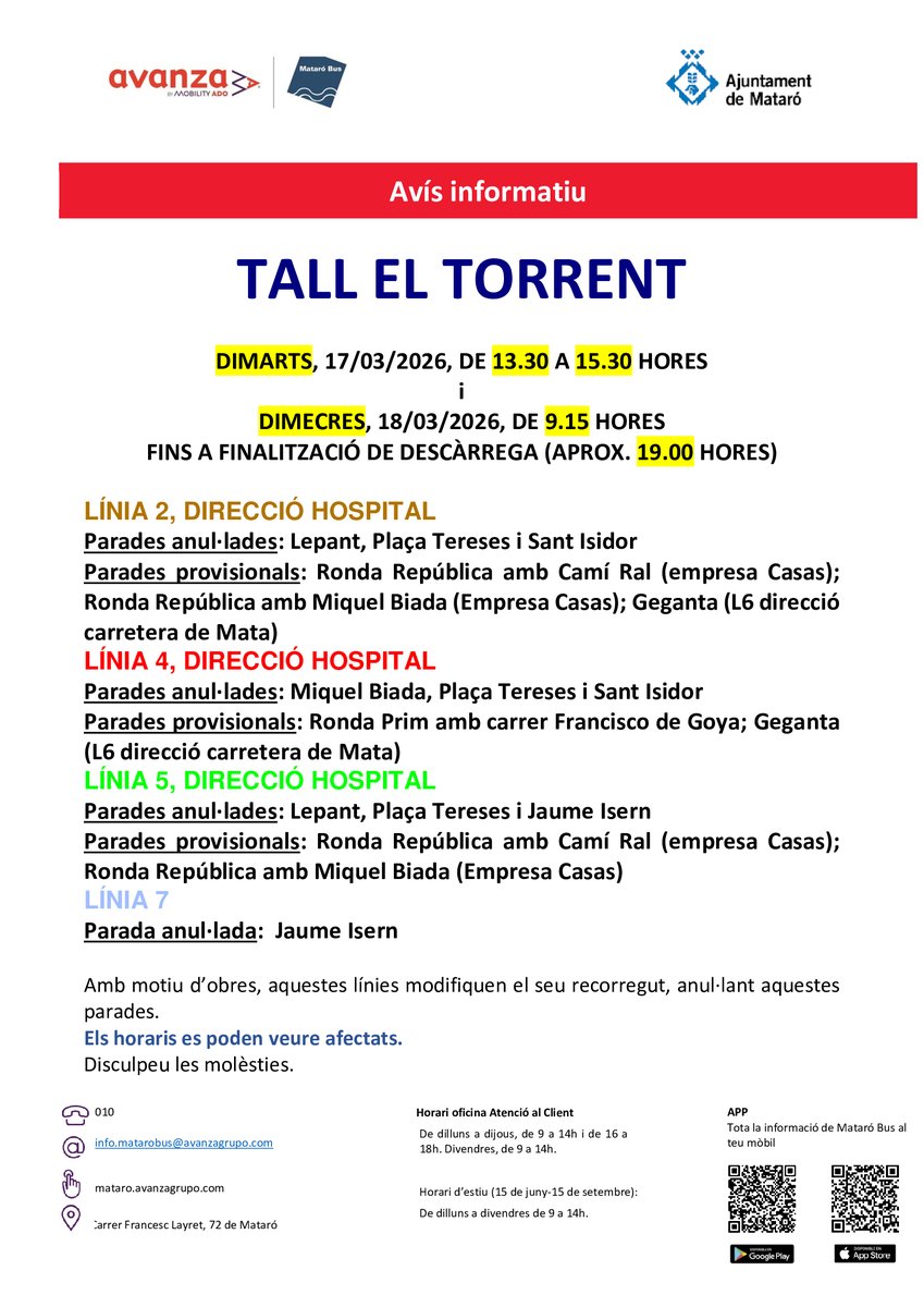 Transport urbà de Mataró | Mataró Bus tweet media