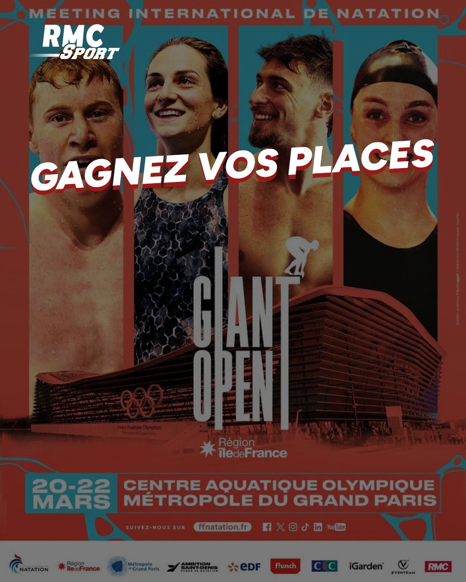 🎁 JEU CONCOURS 

🎟️ Tentez de remporter vos places pour assister au Giant Open de Paris qui aura lieu du 20 mars au 22 mars 2026.

🍀 Pour participer, RT + Follow <a href="/RMCsport/">RMC Sport</a>, et commente le jour auquel tu souhaites assister.

🔥 Bonne chance !