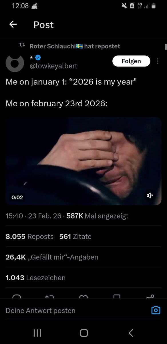 winusiv's tweet photo. @RoterSchlauchi @Chefstrobel Krass wie du deinen Traum lebst und passender Reposte btw. wenn du Leute überzeugen willst das du Glücklich bist merkt man schon das du es nicht bist, denn niemand der wirklich zufrieden ist müsste das nochmal für alle Bestätigen du krasser Challenger Clown. https://t.co/pVIDu1Sx18