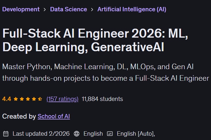 clcoding's tweet photo. Full-Stack AI Engineer 2026: ML, Deep Learning, GenerativeAI

https://t.co/bsP4D1EOAd https://t.co/Z6dhgDs2w6