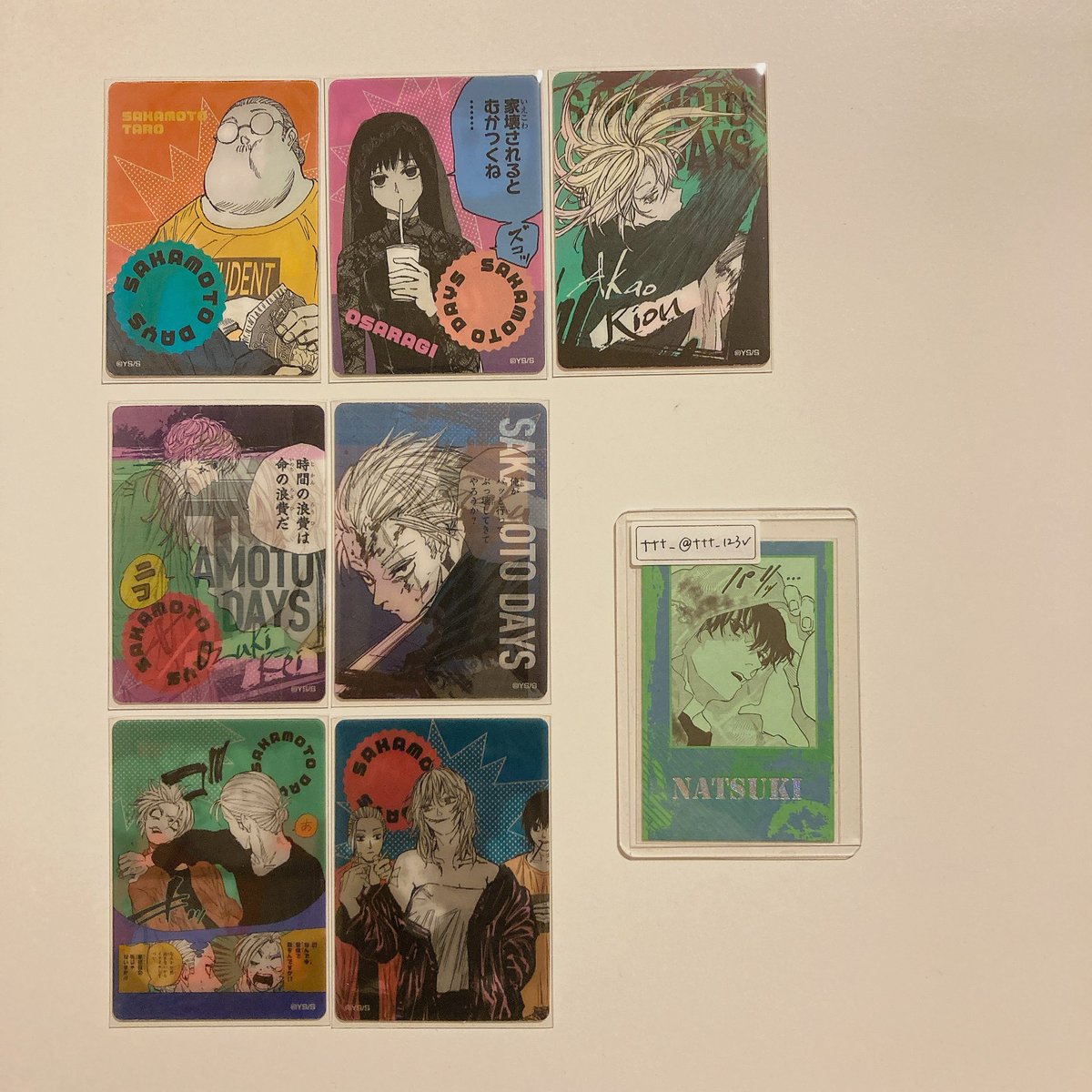 ttt_123v's tweet photo. 【 交換･譲渡 】
SAKAMOTO DAYS サカデイ
レンチキュラーカードコレクション

譲￤ 坂本 大佛 リオン スラー/有月 楽 坂本&amp;シン 坂本&amp;リオン&amp;南雲

求￤真冬1 周1 ＞定価＋送料

▷交換優先
▷郵送または名古屋手渡し(日時相談)

ご縁がありましたらよろしくお願いいたします◎ https://t.co/B0eqORYAtA
