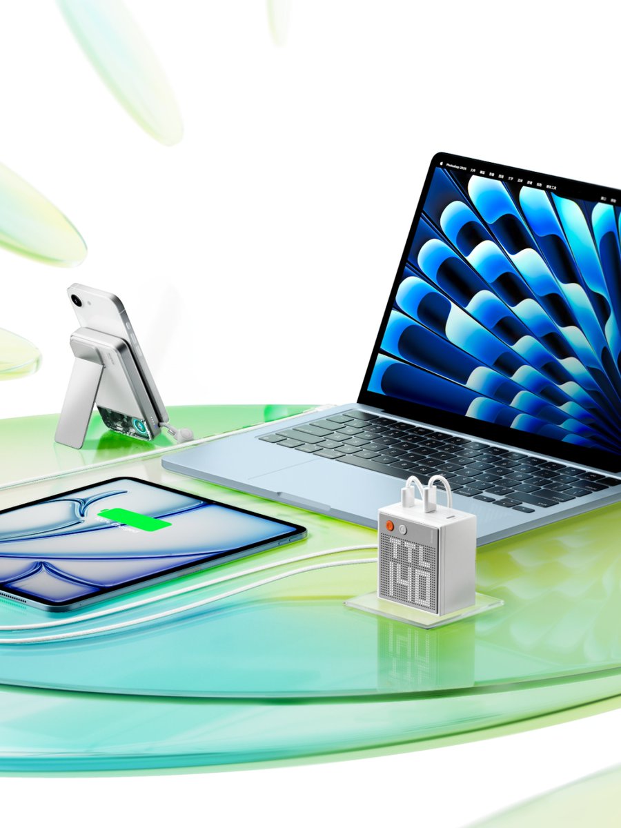 sharge_official's tweet image. Power your entire setup.

From iPhone to MacBook, keep everything charged and ready.
Seamless charging and storage designed to power the way you work, create, and move.

One setup.
All the power you need.

Get yours at sharge.com
#sharge #tech #powerbank #macbook