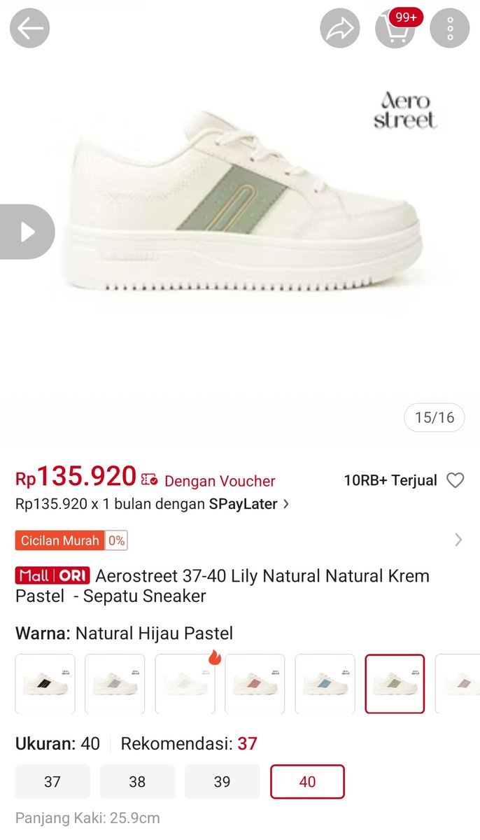 junkyuhae__'s tweet photo. Aku mau jual sepatu aerostreet lily yg hijau sage ini, masih new banget dijual krn kedobel. 90k aja boleh nanya2 dulu😇

Wts wtb sepatu aerostreet zonauang zonaaba https://t.co/XFzTXFhYbB