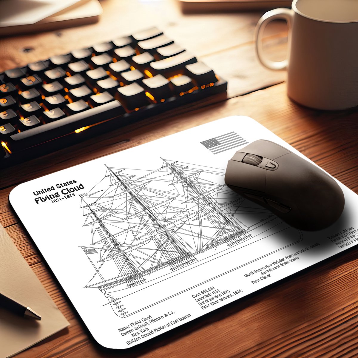 SPJE_Illus_Phot's tweet photo. Set sail from your desk 🌊⚓️
https://t.co/oTRhyAfanS

Meet the Flying Cloud—the legendary clipper that broke world records, now redesigned for your modern setup

Upgrade your workspace with a piece of history

#FlyingCloud #DeskGoals #ClipperShip #Maritime #OfficeInspo @followers https://t.co/QwITnCglqS