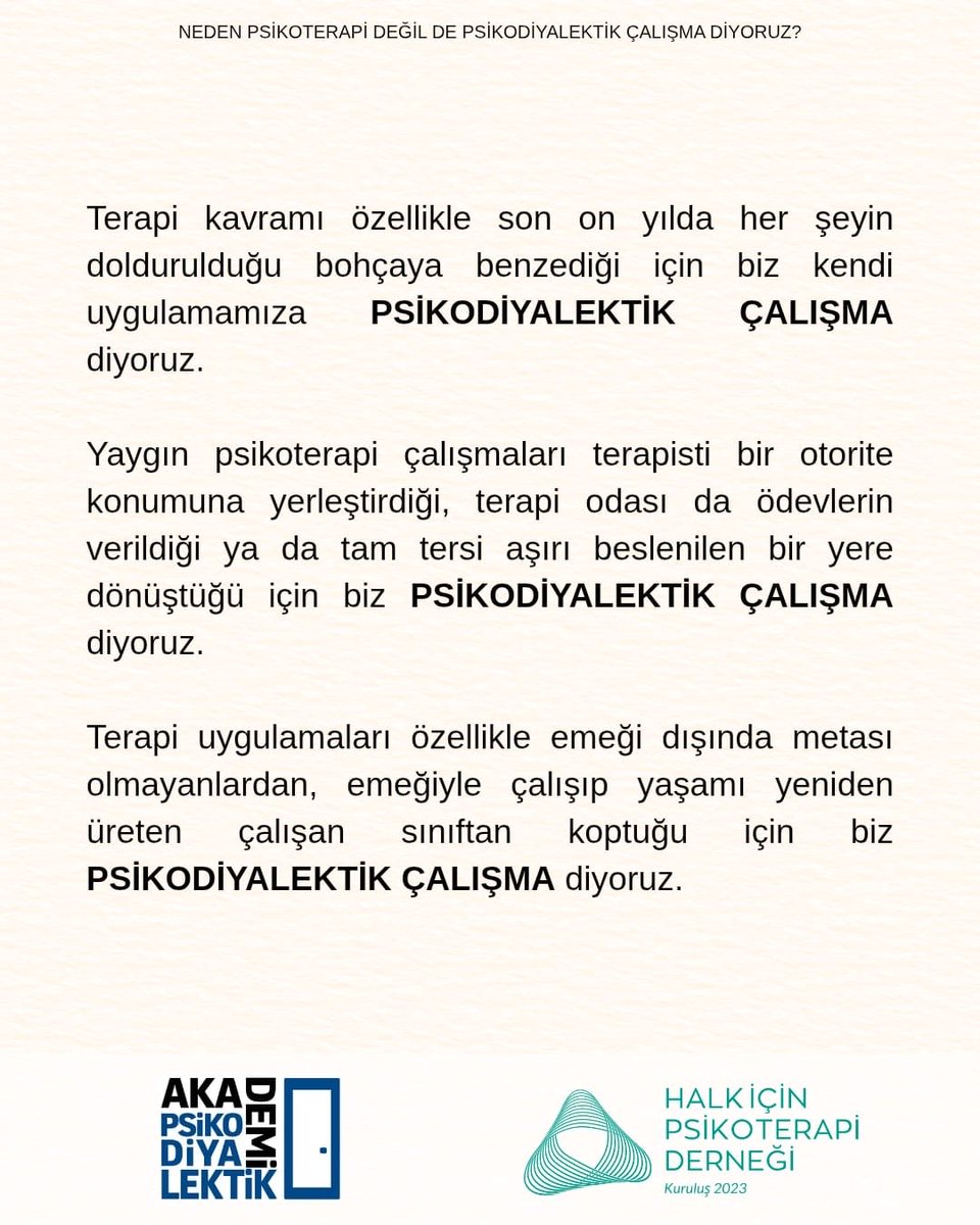 cemal_dindar's tweet photo. neden psikoterapi değil de psikodiyalektik çalışma diyoruz?
#psikodiyalektik #halkiçinlik
#eşitlikçilik #Hegel #Freud #Klein
#grupruhsallığı 

@AkdmPskdylktk @HalkPsikoterapi https://t.co/1rmatpF0Fx