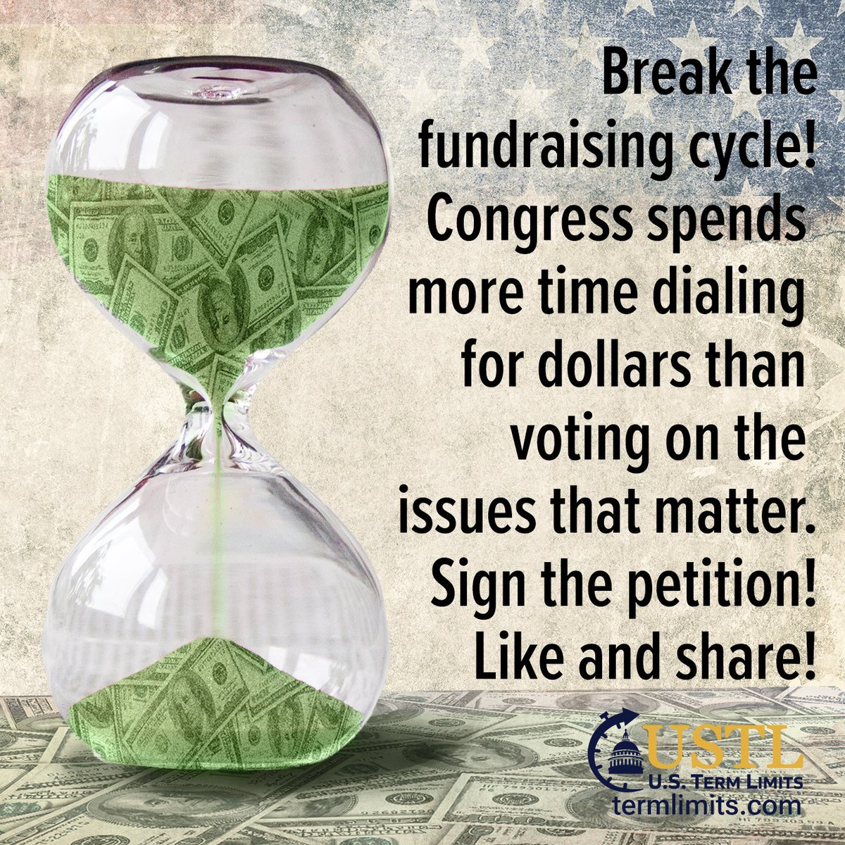 USTermLimits's tweet image. Our leaders should be focused on policy, not phone calls. When Congress spends more time 'dialing for dollars' than debating the issues that matter to you, the system is broken. Term Limits help end the cycle! Like and Share. #termlimitsnow #breakthecycle #termlimits