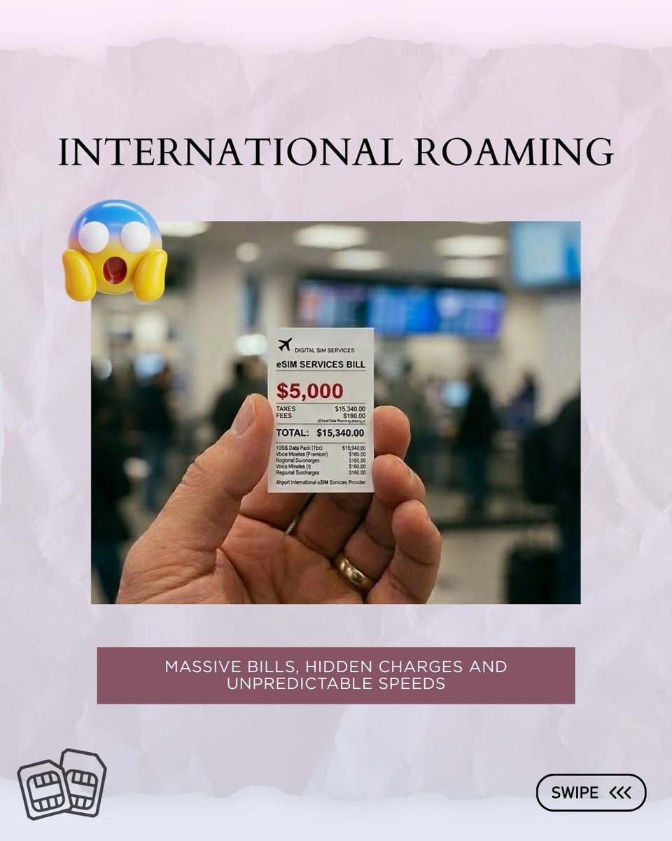 Romesim_World's tweet image. ROMESIM — Your passport to global connectivity. Why settle for roaming shock when you can land and connect instantly?

Upgrade your travel game at romesim.com!

#ROMESIM #eSIM #TravelSmart #ScanAndGo #FutureOfRoaming