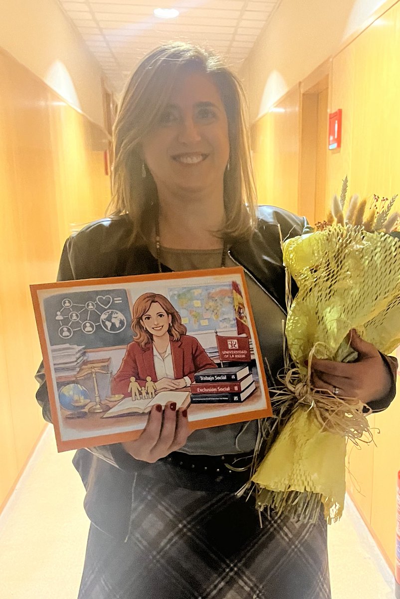 TSUnirioja's tweet photo. Felicitamos a nuestra compañera @EstherRaya24 que ayer defendió su Cátedra. Enhorabuena por tus logros. Hoy el Trabajo Social @unirioja es más fuerte con la primera catedrática del área de Trabajo Social y Servicios Sociales https://t.co/UQpC3iYqxC