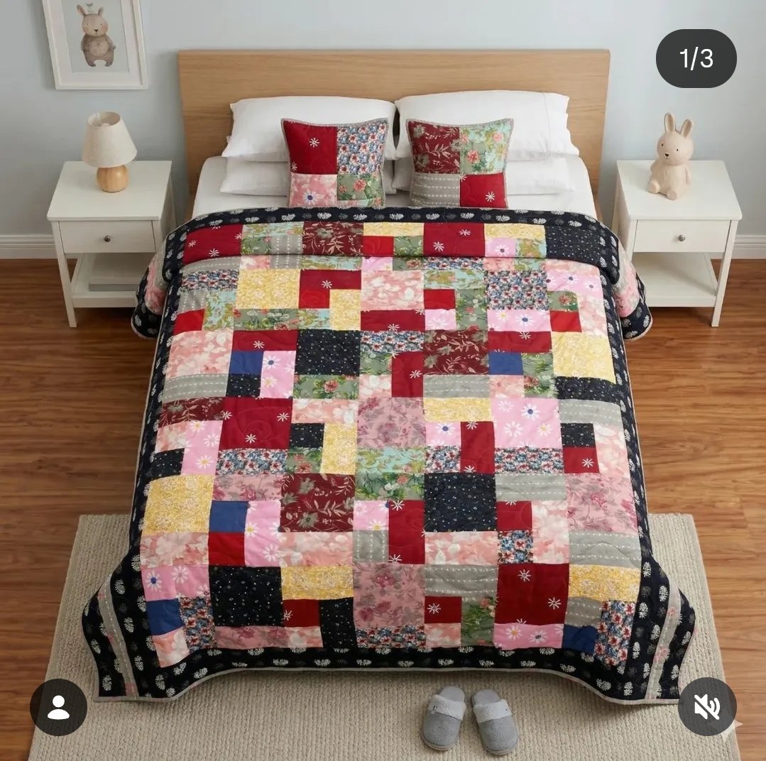 BlrQuilt's tweet image. Rectangle Patchwork Baby Quilt 👶💚
Soft, cozy &amp;amp; handmade with love for the little one.
Custom designs available.
WhatsApp: +91 96067 58282

#BabyQuilt #PatchworkQuilt #HandmadeWithLove #BabyBedding