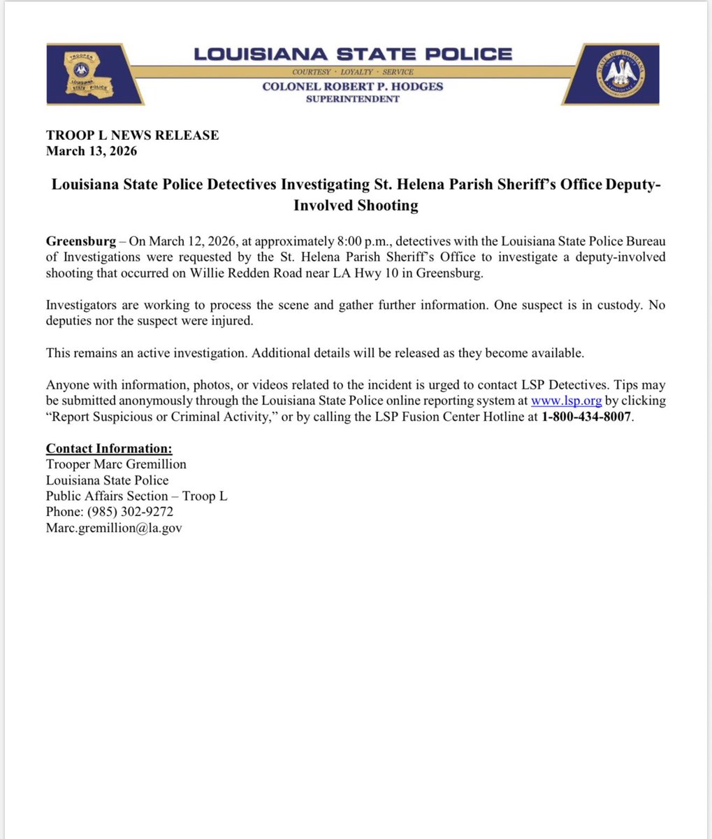 LA State Police tweet media