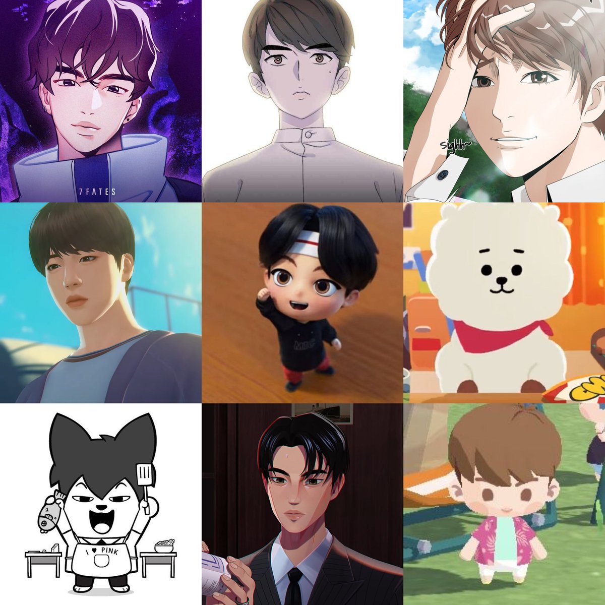 seokjin in all bts universes