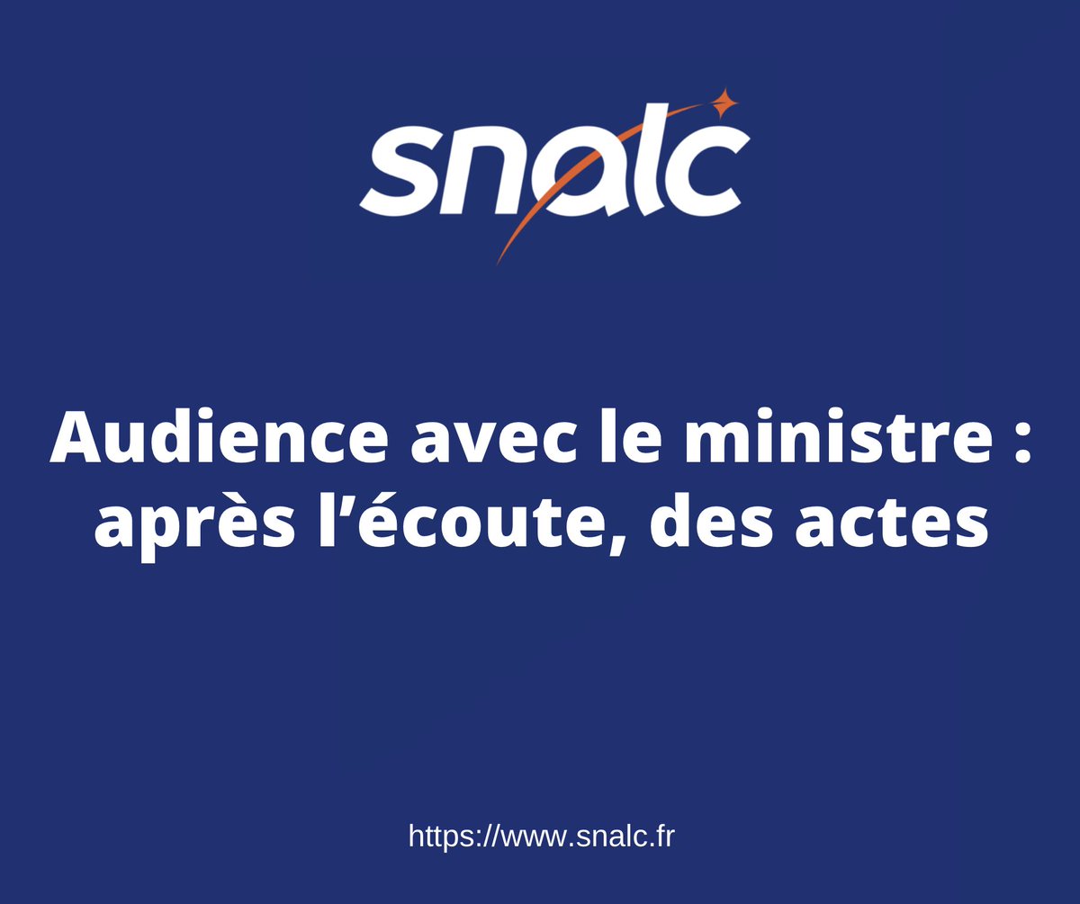 Le SNALC a dénoncé l’écart de #rémunération des personnels de l’ #ÉducationNationale avec le reste de la fonction publique, et revendiqué un rattrapage salarial sans contrepartie pour les professeurs et l’ensemble des agents snalc.fr/audience-avec-…