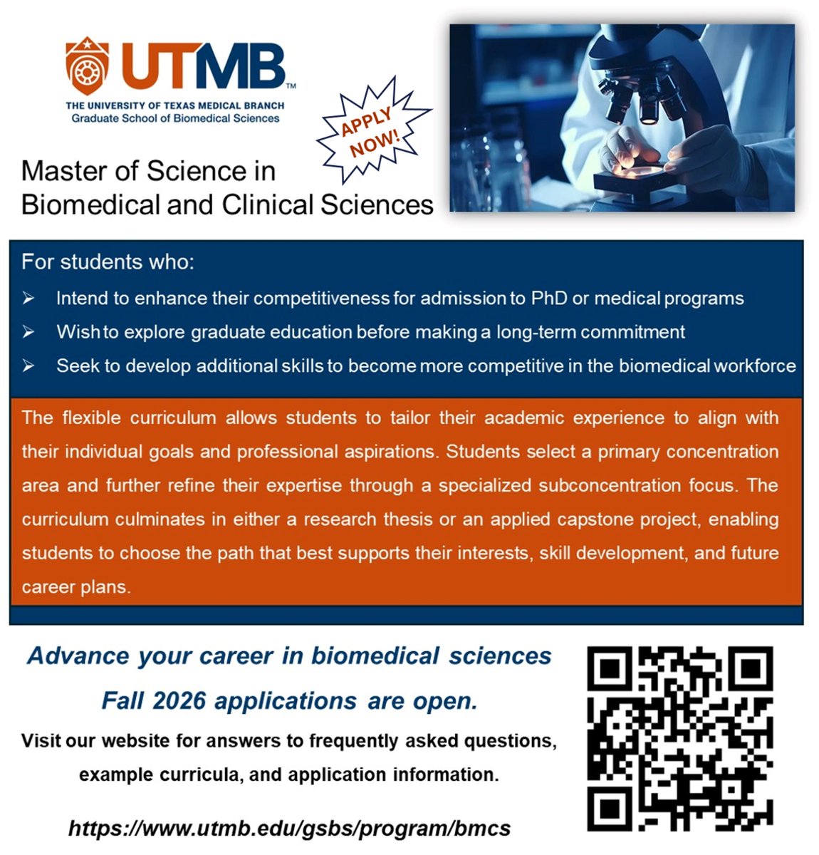 UTMB Graduate School of Biomedical Sciences tweet media