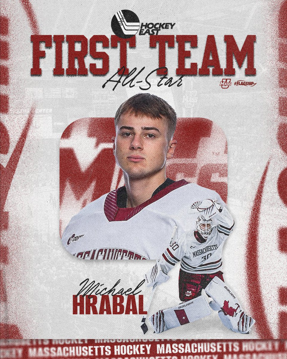 UMassHockey's tweet photo. We also have a trio of @hockey_east All-Stars 👏

⭐️ First Team - @HrabalMichael 
⭐️⭐️ Second Team - @JackMusa19 
⭐️⭐️ Second Team - @LarryKeenan18 

🔗: https://t.co/1hHuTLxXhG

#NewMass X #Flagship🚩 https://t.co/ysSK3jZ7fJ