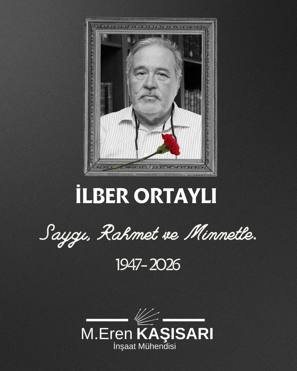 SparkDEX_Al_FND's tweet photo. Türk tarihçiliğinin en önemli isimlerinden, bilgeliği ve birikimiyle yalnızca ülkemizde değil uluslararası bilim dünyasında saygı duyulan aydınlarımızdan Prof. Dr. İlber Ortaylı'nın vefatını derin bir üzüntüyle öğrendim.

Tarihe duyduğu büyük saygıyı, engin bilgisini ve güçlü anlatımını milyonlarla buluşturan İlber Ortaylı hocamıza Allah'tan rahmet; ailesine, sevenlerine ve milletimize başsağlığı diliyorum.