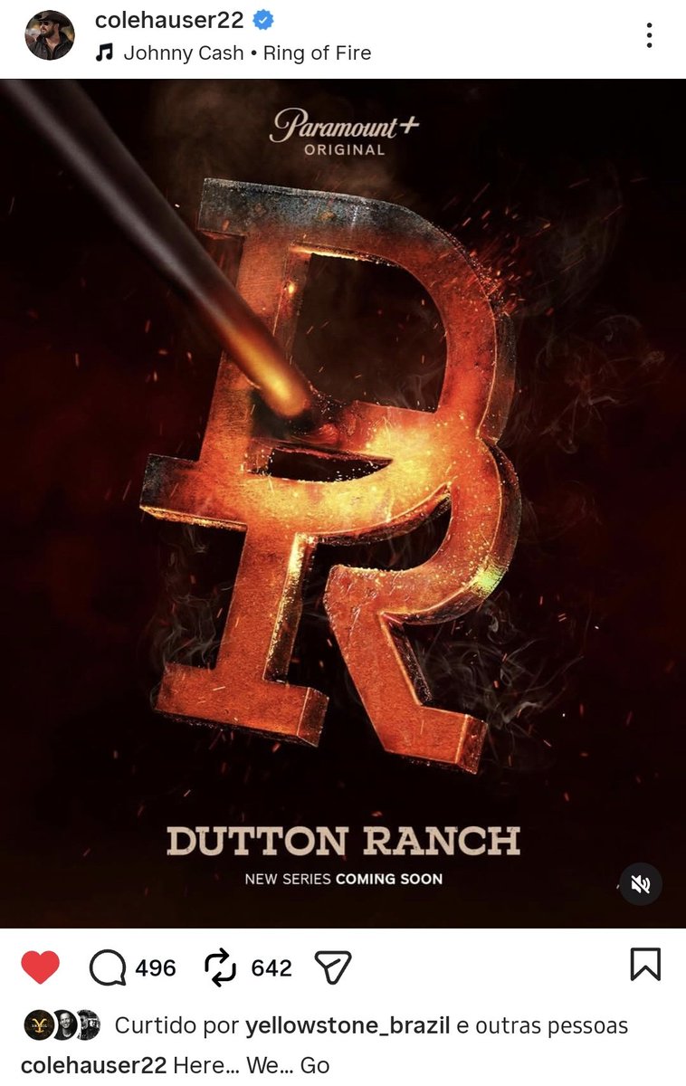 YellowstoneBRA's tweet image. Cole Hauser em seu Instagram. 👀
#DuttonRanch