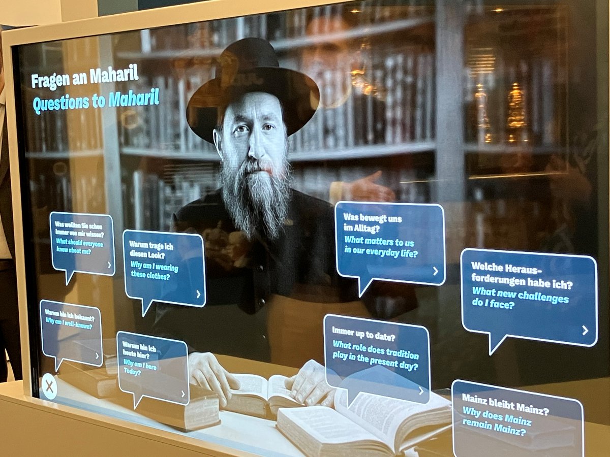 ASB_NRW's tweet photo. #Shalom am #Rhein in #Mainz ! Großartige & sehr sehenswerte #Ausstellung über jüdisches Leben in #Rheinland #Pfalz im @LandesmuseumMZ u.a. mit der Möglichkeit via KI mit dem jüdischen #Mainzer #Gelehrten #Rabbi Maharil (1365-1427) zu sprechen
#Aschkenas #Heimat #Geschichte https://t.co/wUlVvaSPJ9