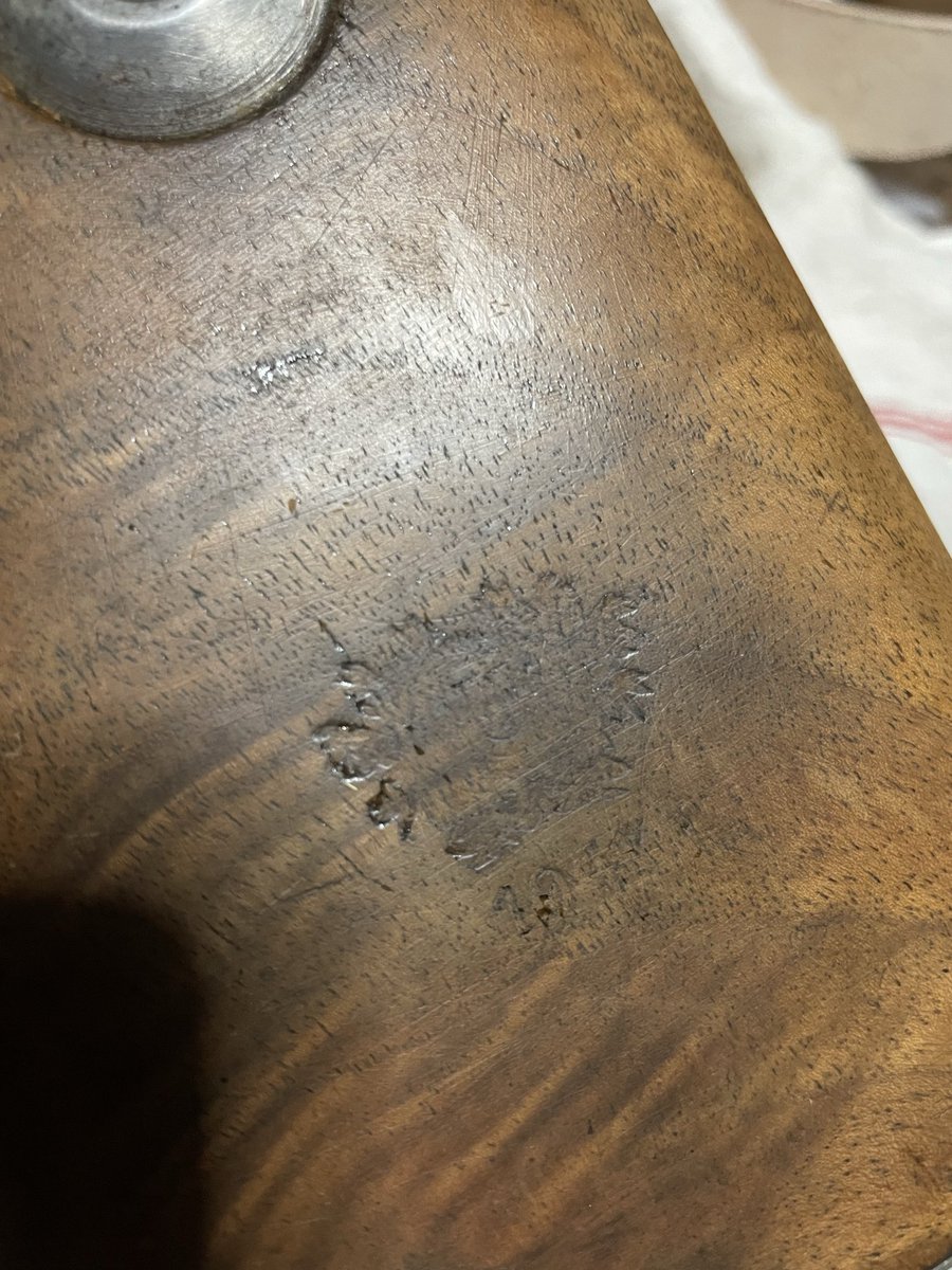 ww2in's tweet photo. 【クイズ】
さて、この極初期ストック。妙な刻印があるけどどうゆう物なのか分かる人いるかな？
アムトは655。Fブロック。
これ分かったら変態かも！ https://t.co/3pkUYGAkAs