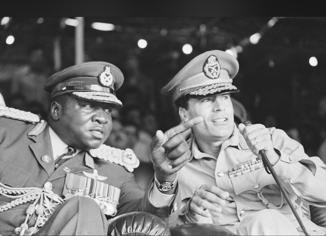 Idi Amin and Muanmar Gaddafi 

September 1975