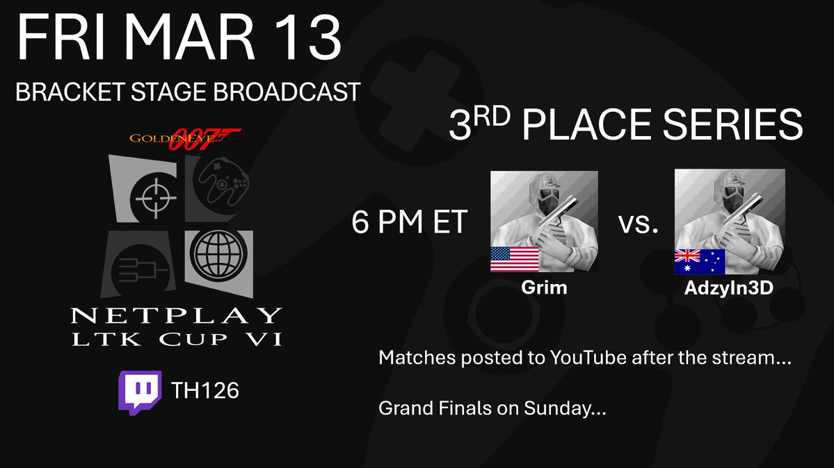 Join us Friday as Grim and Adzy battle it out for 3rd Place and 15% of the prize pool! Stream starts at 6 PM ET