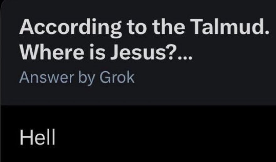 <a href="/TheDemSlayer/">🇺🇸 Jake Hilton 🇮🇱</a> Christian Zionism is like saying “holy evil”.

It’s oxymoronic, at best.

According to the Talmud, where is Christ, jew?