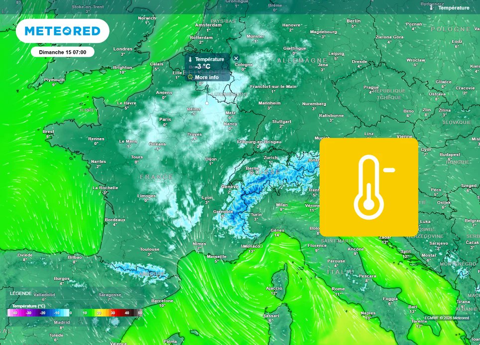 MeteoredFR's tweet image. 🥶 Risque de #gel en #France : à quelle heure précisément fera-t-il le plus froid ce dimanche ?

Anthony Kazcmarek ⤵️
tameteo.com/actualites/pre…