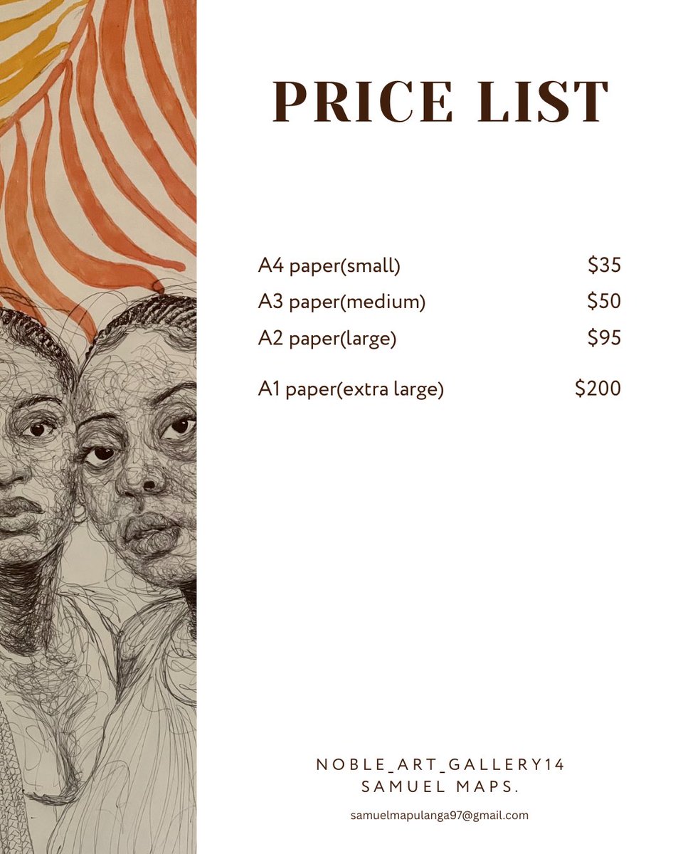 Hi I’m Samuel, I’m a Zambian visual artist and I share my life stories through art. I sell it too