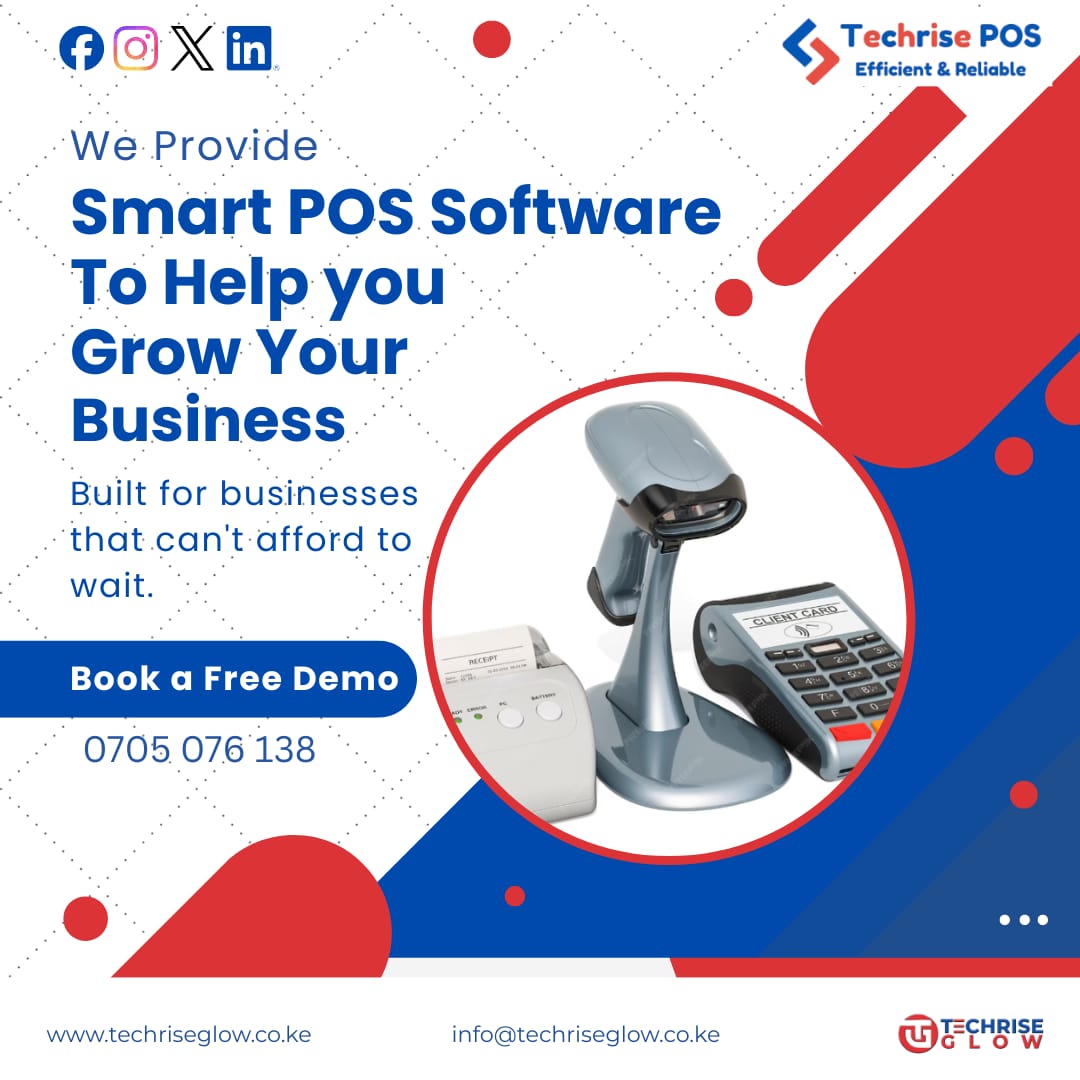 tech__glow's tweet photo. Smarter selling starts here with Techrise POS!
Say goodbye to tedious manual processes. Techrise POS empowers businesses with intelligent, real-time insights, seamless transactions, and automated operations  so you focus on growth, not admin.
Reach us for a free demo. https://t.co/VXiEyZXD9y