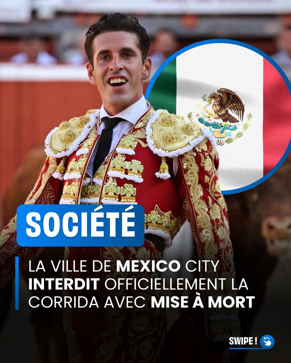 🚨🇲🇽 La ville de Mexico City a décidé d’interdire les corridas avec mise à mort, marquant un tournant historique pour une tradition vieille d’environ 500 ans au Mexique !

La mesure a été adoptée par le conseil municipal avec 61 voix contre 1.

Dans la plus grande arène du monde,