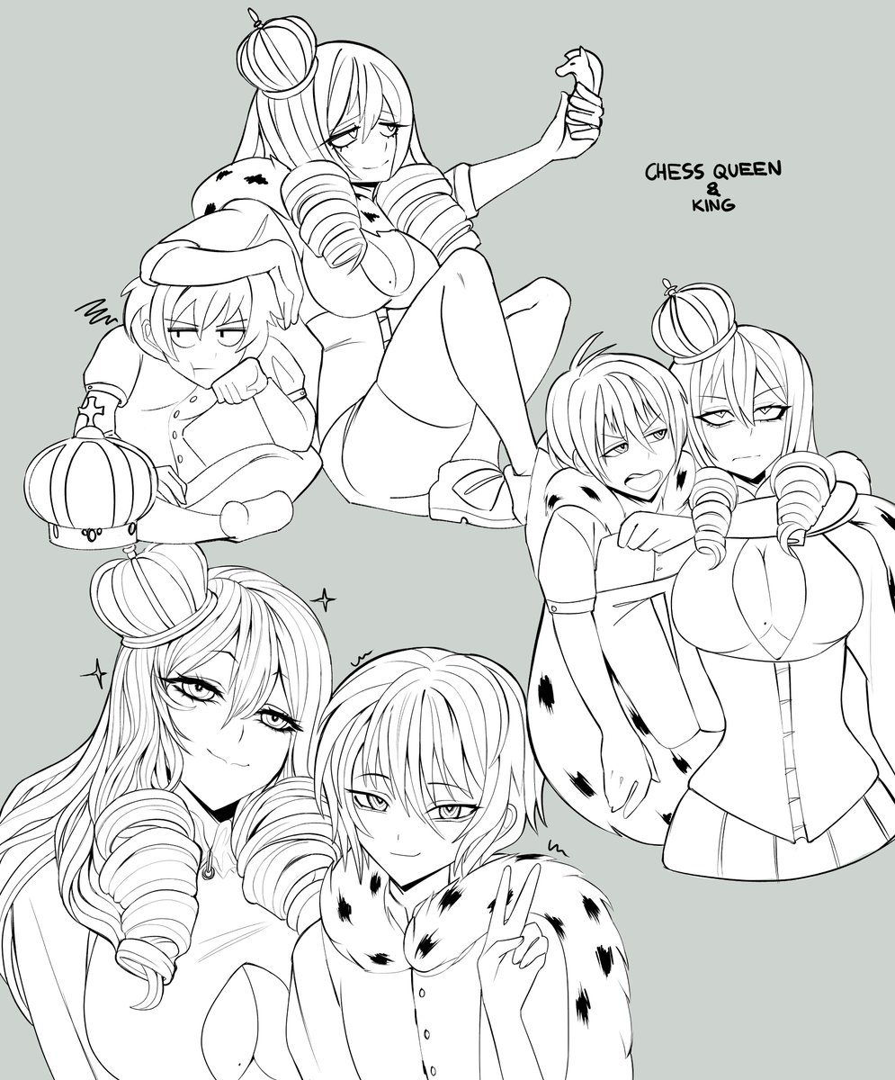 lerimah's tweet photo. My friend and I came up with a humanization of chess~
#characterdesign #oc #illustration https://t.co/LRfLc9jonH