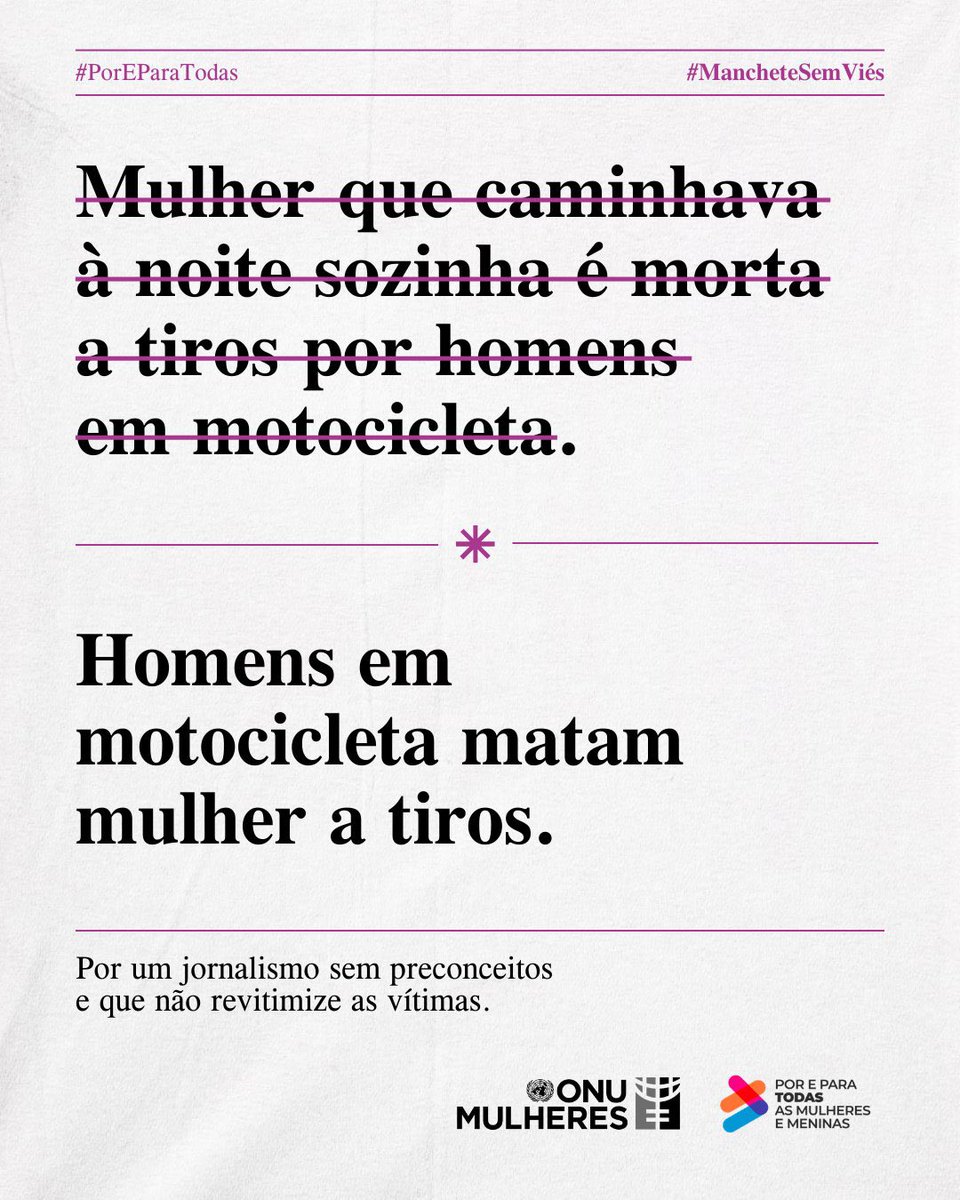 ONUMocambique's tweet photo. A forma como a notícia é contada também faz diferença.  

Por isso, é essencial que os meios de comunicação tratem notícias como essa com responsabilidade e sensibilidade, sem reforçar estereótipos de gênero e preconceitos. https://t.co/whNHoF7r6q
