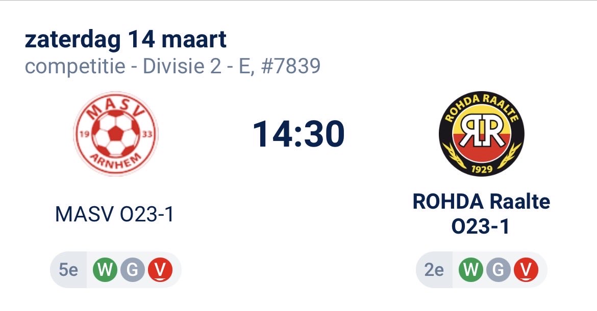Morgen staat er weer een mooie tegenstander op ons te wachten! Vorige week verloren we terecht van NEO, morgen zijn er weer nieuwe kansen💪🏻