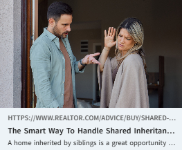 The Smart Way To Handle Shared Inheritance: Buying Out Your Sibling When You Inherit a House

realtor.com/advice/buy/sha…

We go above and beyond to make sure you're getting the services you deserve! (813) 708-0001 htpmystrongtower.com #StrongTower #Church #Umbrella NonProfit