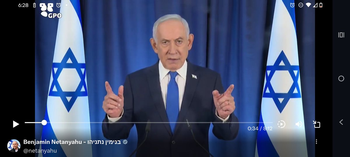 far_right_rants's tweet photo. Benjamin Netanyahu has 6 fingers in his latest public address. It's AI. He's probably dead. Screenshot and link to the video posted on his own X account below.

https://t.co/yNl6jftJox https://t.co/AxJr6JyKkD