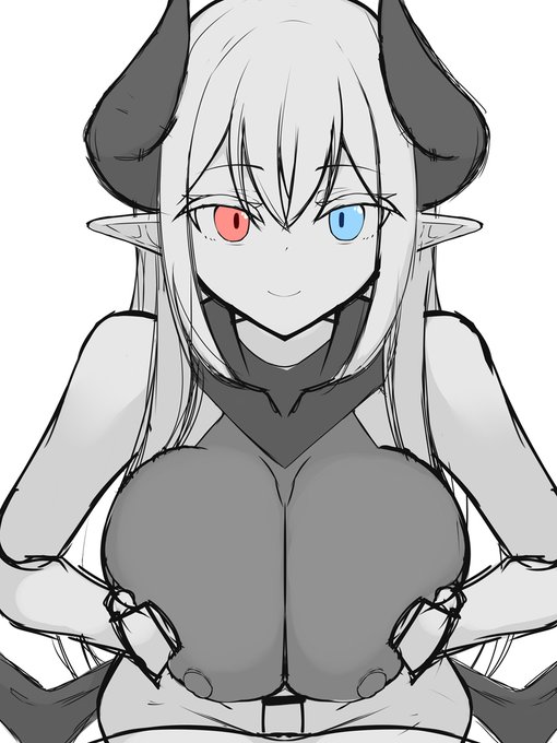 今描いてるCG集の絵のボツになったパイズリラフです 