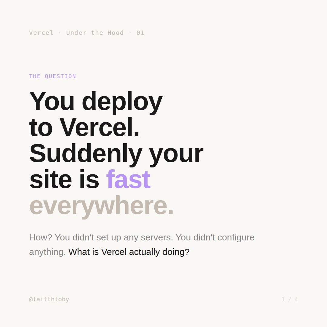 faitthtoby's tweet photo. Do you know Vercel offers custom domain, global CDN, instant deploys all for free! Here’s how⬇️ https://t.co/OTcQawXOjy
