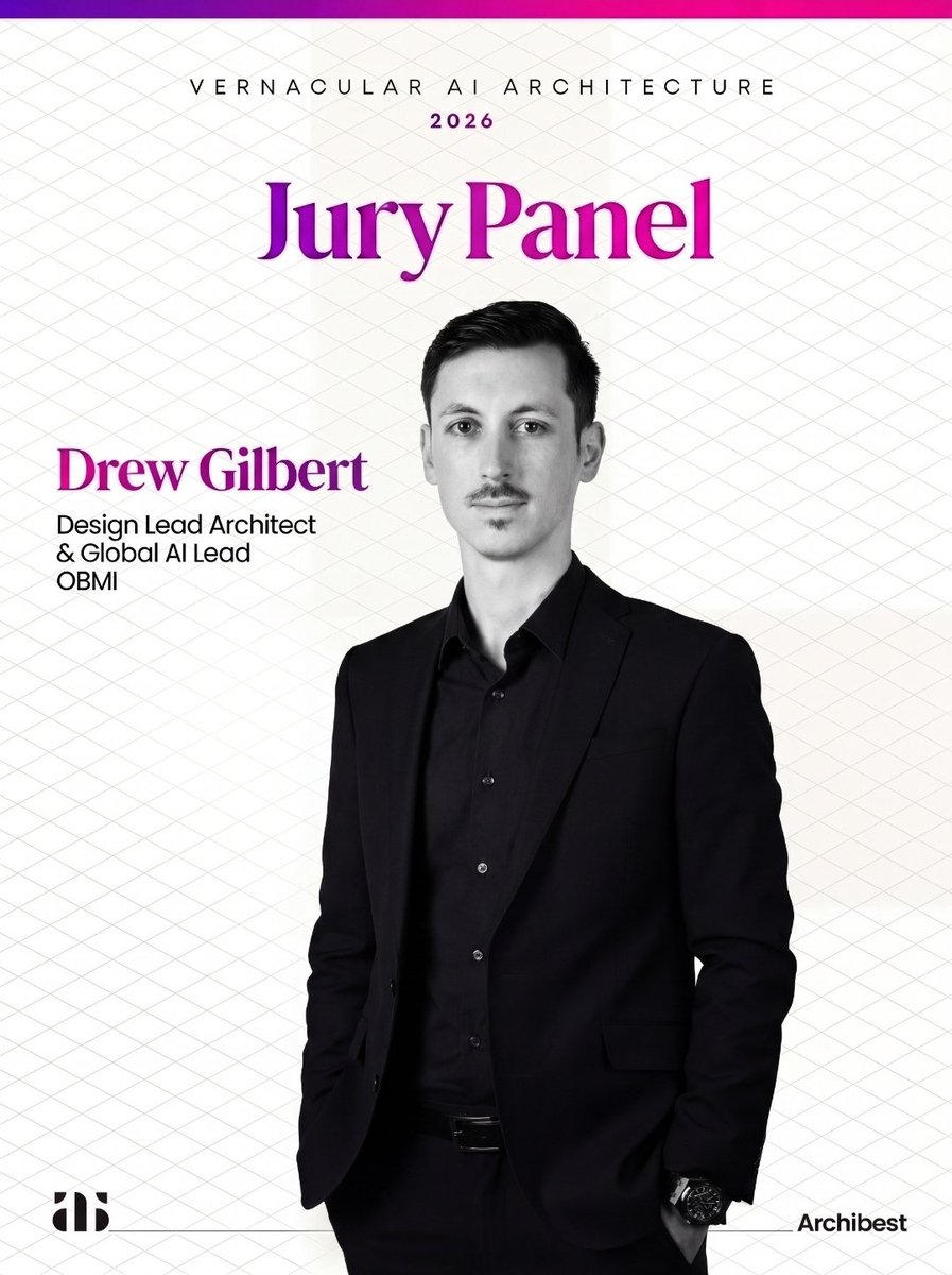 DrewGilbert_'s tweet photo. Thank you for the invitation to join the #jury panel for #vernacular #AI #Architecture #Competition #drewgilbert #archibest https://t.co/PeSNnr652e