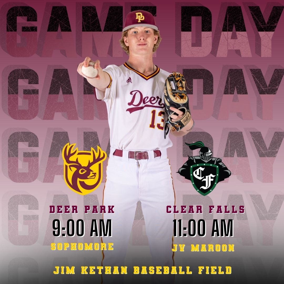 Deer_Baseball's tweet photo. A lot of ball on tap today at Jim Kethan Field! Come see us! LET’S GOOOO! 🦌⚾️ #godeer
Sophomore @ 9am
JV @ 11am https://t.co/obDd2eHTAn